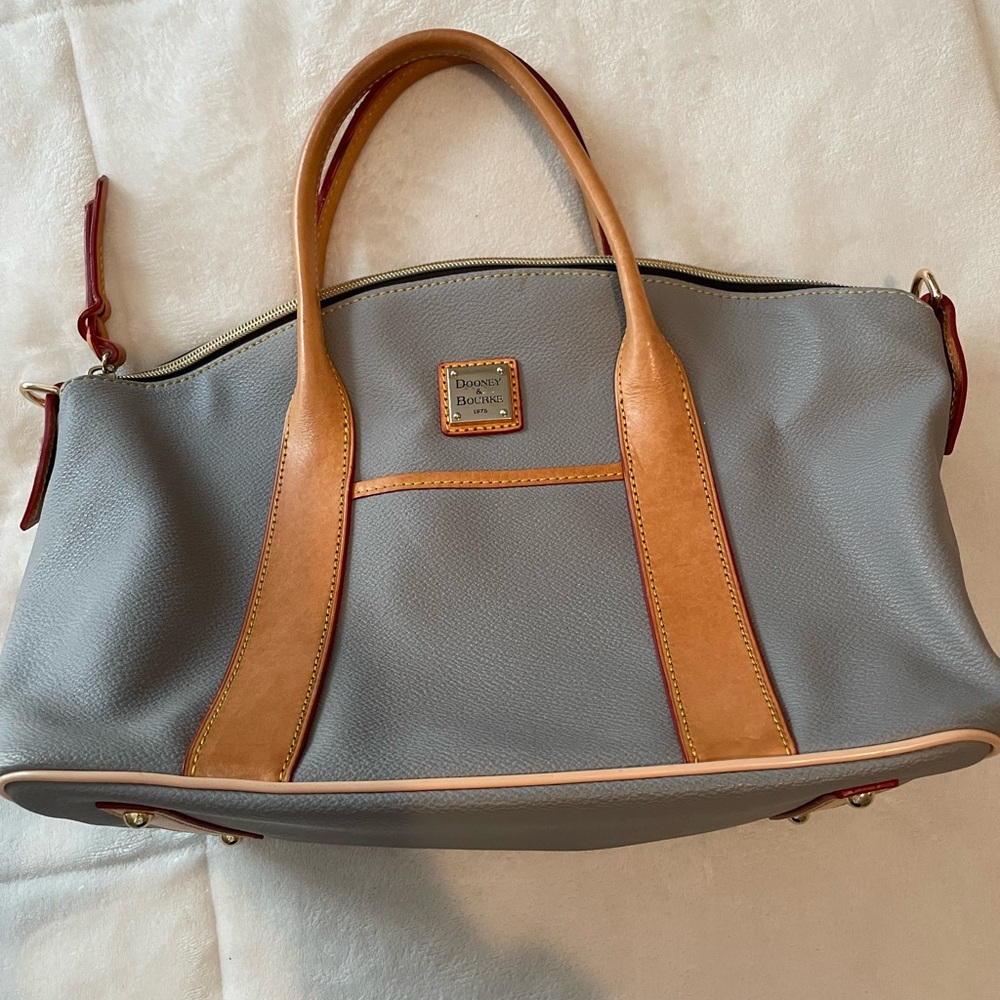 Gray Leather Bag